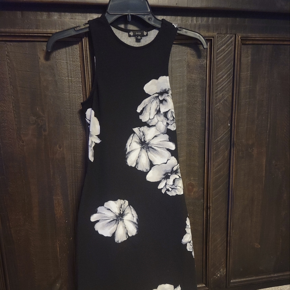Black and white flowered dress